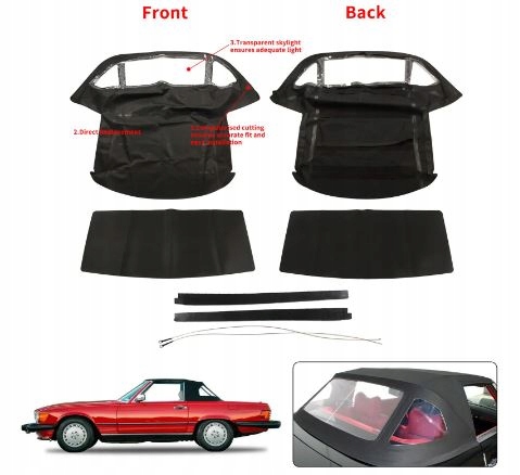 Dach miękki Softtop Mercedes 107 Nowy czarny / niebieski