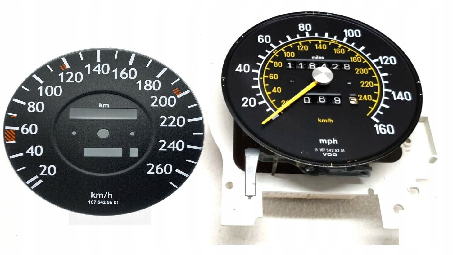 Tarcza prędkościomierza + zębatki mile na km Mercedes R107 - obrazek 5