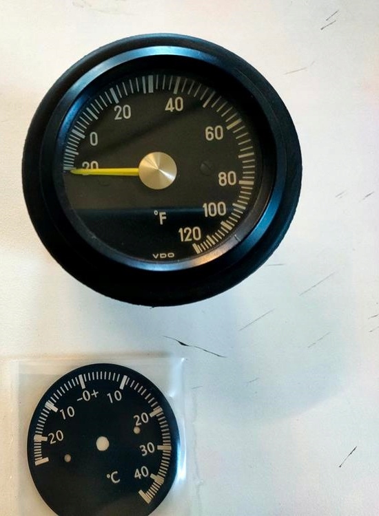 Tarcza termometru Mercedes R107 w Stopniach C - obrazek 2