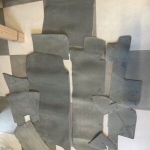 Wykladzina bagażnika welur szara 1979-1989 Mercedes R107 Cabrio