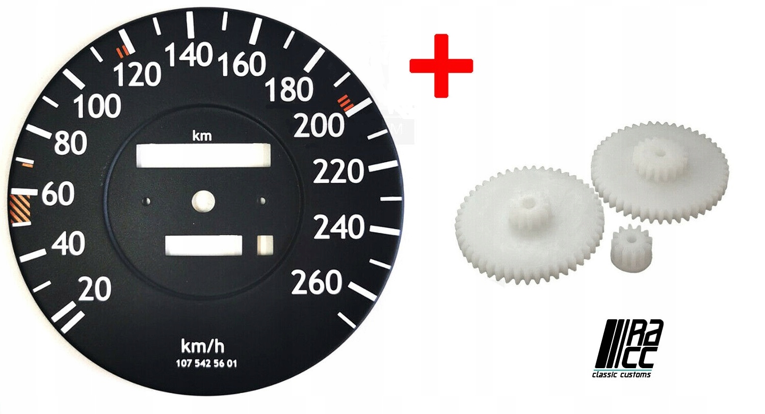 Tarcza prędkościomierza + zębatki mile na km Mercedes R107