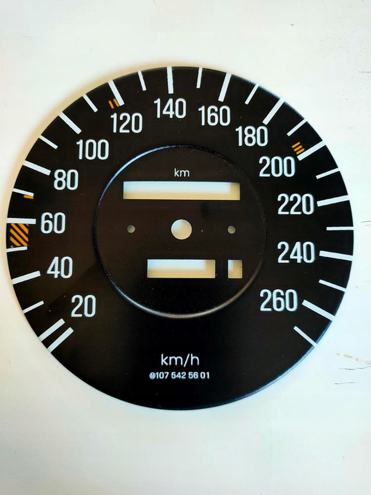 Tarcza prędkościomierza + zębatki mile na km Mercedes R107 - obrazek 3