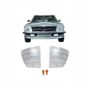 Para kloszy kierunkowskazów Mercedes 107 Europa przód nowe