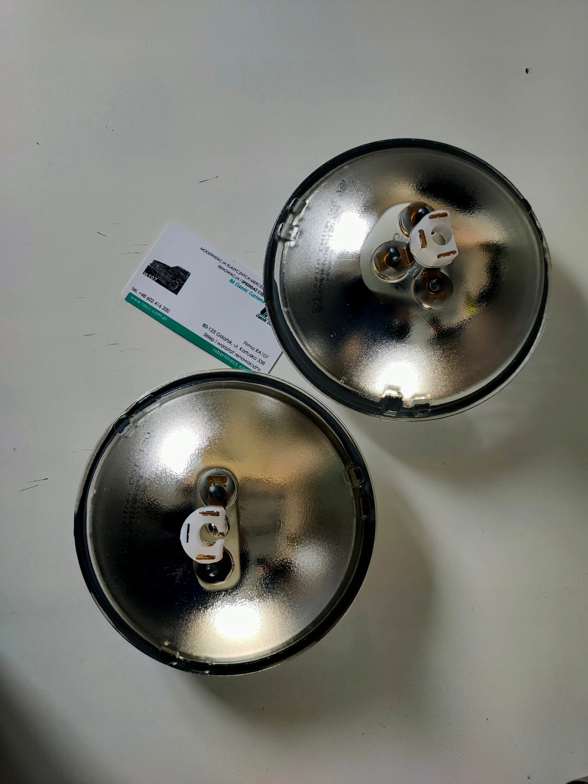 Zestaw 4 Wkładów - Lampa Halogen przód Mercedes 107 USA - obrazek 6